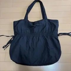 GU ブラックトートバッグ ドローストリングデザインのサムネイル