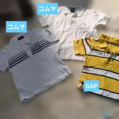 コムサポロシャツ 3枚セット (白、黄色)