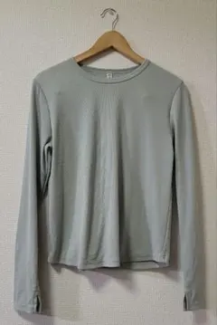 【古着／状態◎】GU ソフトリブクルーネックT(長袖) レディース XLサイズ