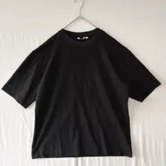 ユニクロU エアリズム　コットン　オーバーサイズ　Tシャツ ブラック 黒 Lのサムネイル