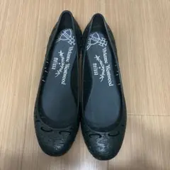 Vivienne Westwood melissa グリーンフラットシューズ