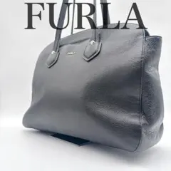 【FURLA】ジャダ トートバッグ A4可 レザー シボ加工 黒