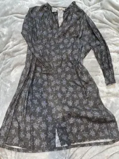 Samansa Mos2 /SM2 花柄長袖ワンピース