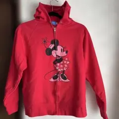 ミニーマウス プリント レッドパーカー