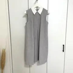 CELFORD 襟付きＡラインタックワンピース