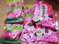 不二の梅こぶ茶飴3袋＆梅昆布茶飴2袋セット 菓子 飴 キャンディ 塩飴 梅飴のサムネイル