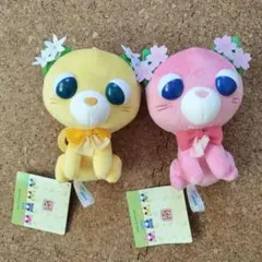 お茶犬　ミン　サクラ　ぬいぐるみ　2点セット　プライズ　UFOキャッチャー