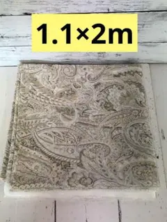 洋服生地　薄地　生地　柄　ベージュ　洋服　ハンドメイド　2m 透け感