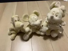 《激レア》ディズニー ぬいぐるみ 3体セットミッキー ミニー プルート 화이트