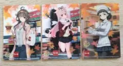 艦これ・なか卯コラボ3Dカード3枚まとめ売り・金剛、夕立改二、ローマ