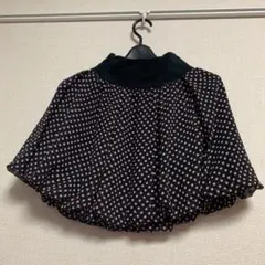 バルーン スカート 黒　ピンク　水玉