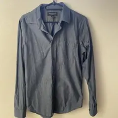 【美品】バナナリパブリック ソフトウォッシュ スリムフィット シャツ XS 紺