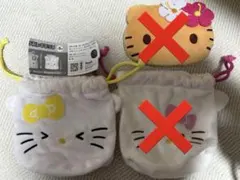 新品未使用ハローキティ 巾着ポーチ 一個(黄色)