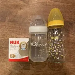 NUK 哺乳瓶 2本セット フラワー柄 Mサイズ