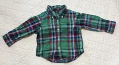 Ralph Lauren チェック柄ボタンダウンシャツ　80サイズ