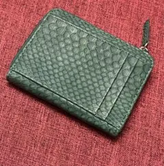 ◆感謝価格◆ダイヤモンドパイソン◆L字ファスナーミニ財布◆