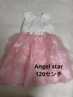 Angel Star フリルドレス ホワイト・ピンク　120センチのサムネイル