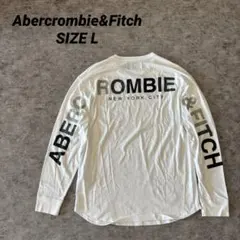 Abercrombie&Fitch ロンT 白ロゴ Y2K アバクロ
