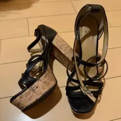 【エスペランサ】ストラップサンダル コルクヒール