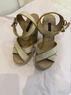 LOUIS VUITTON モノグラム ウェッジソール サンダル ルイヴィトンのサムネイル