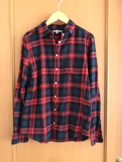 UNIQLO チェックネルシャツ　レッド✖️ネイビー