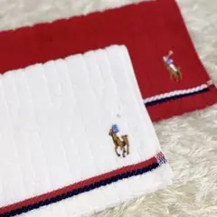 新品未使用 ラルフローレン ハンカチ ミニタオル 綿100% 2セット