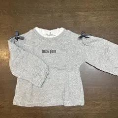 mezzo piano グレー 長袖カットソー