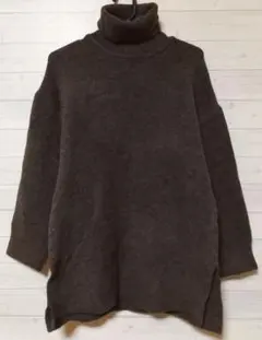 ★【最終値下げ】ザラ ZARA ダークブラウン タートルネックセーター S