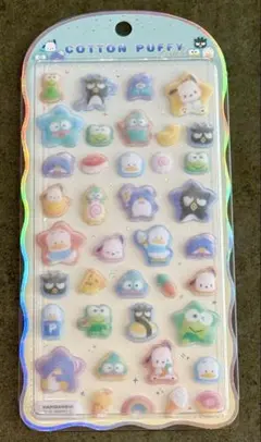 【正規品】　サンリオキャラクターズ　コットンパフィーシール　はぴだんぶい