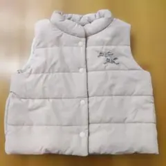薄いピンク 中綿ベスト ボタン 100cm