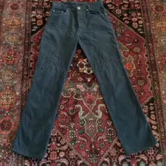 クロムハーツ DNM PANTS BLK フレアニーステッチデニムパンツ 29 