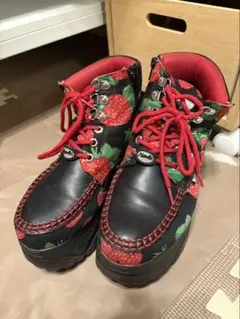 Yosuke 厚底スニーカー ハイカット 苺