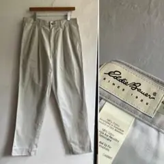 90S USA Eddie Bauer タックチノ チノパン 35