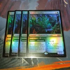 未使用品　Foil　木苺の使い魔》[WOE] 　4枚セット