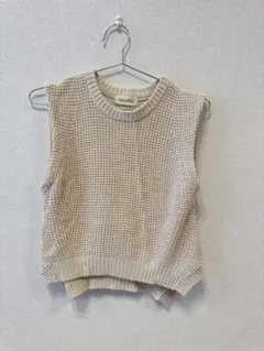 L ibby & Rose ノースリーブニット ベージュ
