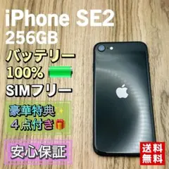 【新品バッテリー】iPhoneSE2 ブラック 256GB SIMフリー