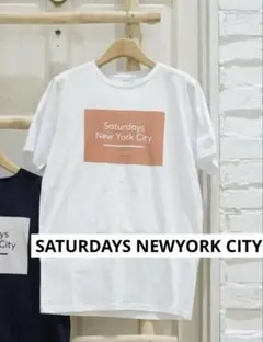 SATURDAYS NEWYORK CITY プリントT 白