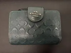 COACH 二つ折り財布 ダークグリーン