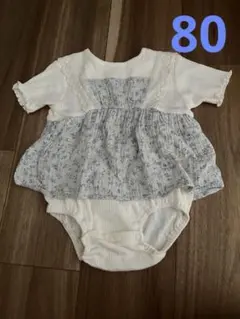 バースデイ　テータテート　花柄　ロンパース 80㌢