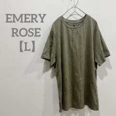 EMERY ROSE 【L】オリーブグリーン 半袖Tシャツのサムネイル