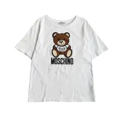 MOSCHINO モスキーノ テディベア ビッグ刺繍デザイン ホワイト S相当のサムネイル