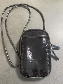 Casselini スパンコール スマホショルダーバッグ