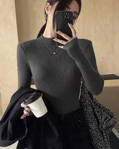 グレー リブニット SHEIN