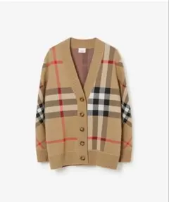 BURBERRY チェック ウールブレンド カーディガンのサムネイル