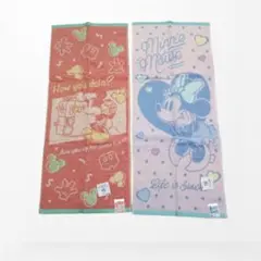 【新品】ディズニーミッキー ミニー フェイスタオル 2枚セット