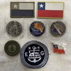 チリ海軍 チャレンジコイン ワッペン セットのサムネイル