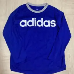 最終セール　早いもの勝ちです　adidas 青 長袖カットソー 150
