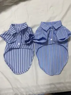 DAISO ペット服 シャツ ストライプ柄 Lサイズ 2枚セットのサムネイル