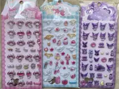 SALE！！【海外正規品】サンリオ　3Dクリスタルドロップシール★3枚セット