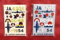 JAL 国際線就航70周年 缶バッジ 2種セットのサムネイル